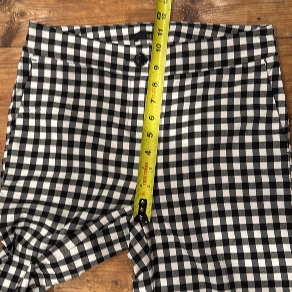 Renuar Black/White Checkered Gingham Stretch Cropped Ankle Pants Women’s 4 EUC‎ - Picture 10 of 12